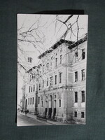 Postcard, Pécs, Leőwey Klára High School view, detail, 1955-
