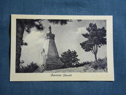 Postcard, Pécs, Mecsek, French Memorial view, detail, 1955-