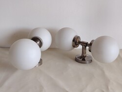 Árt deco króm két burás fali lámpa párban ALKUDHATÓ