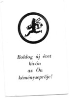 Kártyanaptár: Kéményseprő.