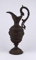 1X468 Régi faunfejes, antik görög stílusú, bronz karaffa, díszkancsó 25.8 cm