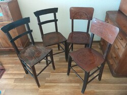 Antik, thonet, mundus stílusú intarziás székek