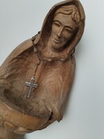 Kézi faragott, szenteltvíz tartó  - antik jelleggel