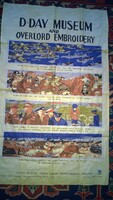 D-Nap Múzeum-törlőruha-jún.5.-én az inváziós csapatok Normandia felé indultak....77x47 cm