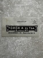 Török és Társa sorsjegy igénylő levelezőlap
