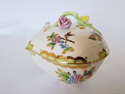 Herendi Viktória mintás Szív formájú Bonbonier/Ékszertartó (No.: 25.255.)