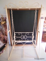 VIRÁGTARTÓ - HINTA - 85 x 58 x 33 cm - TÖMÖR - FÉM - CSERÉP  - 14 cm