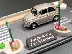 Diorama Fiat 500 modellautó