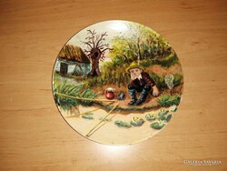 Ritka Gránit falitányér - átm. 22 cm (3p)