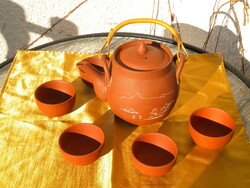 Kínai teás készlet bambusz füllel