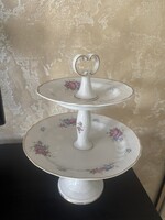 Hollóházi porcelán 2 szintes tortatál 35 cm hibátlan – AKCIÓ leírásban