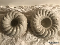 KUGLÓF FORMA - 2 db - PORCELÁN - JELZETT - 26 cm - 23 cm - AMC EXKLUZÍV DESIGN