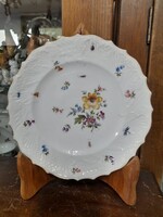 Fischer Emil 1863-1937,Kézi Festésű Virág,Bogár Mintás Porcelán Tányér.19 cm.