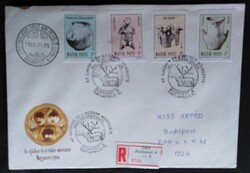 FF3844-7a / 1987 Régészet bélyegsor FDC-n futott ajánlott levél