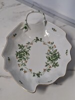 Hollóházi Erika mintás levél kínáló tál