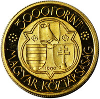 Mátyás király arany 5000 Forint 1990 PP