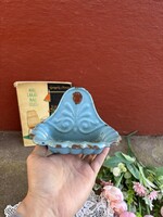 Ritka kék zománcos zománcozott fali szappantartó ritkaság  Falusi paraszti dekoráció