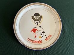 Radzovce (Ragyolc) zománcozott labdarúgó emlék tányér (F0038)