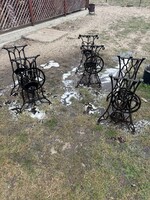 Varrógép asztal korhű konyha asztal lappal