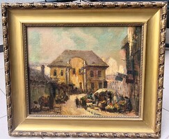 Turmayer Sándor-Virágpiac  a  Régi Szent János kórháznál--