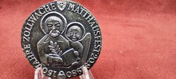 150 Jahre Zollwache – Matthäusfest 1980 ezüst emlékérem (sorszámozott, eredeti dobozban)