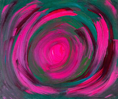 RED Vortex  - 55x46cm egyedi kortárs vászonkép