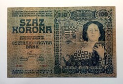 1910 100 Korona - Hundert Kronen. Nagyon ritka ebben az állapotban!