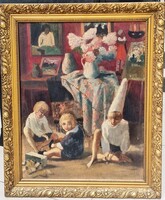 Mattyasovszky-Zsolnay László- Játszadozó gyerekek-