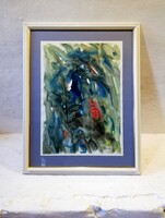 SALAMON ÁRPÁD (1930-2020) - SZÁRAZFÖLD '99 (90x70cm, akvarell)
