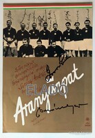Aranycsapat filmplakát 1982-ből dedikált Grosics Gyula, Buzánszky Jenő futball foci