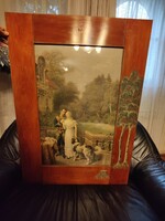 Nagy méretű Otto Troitzsch antik olajnyomatok, 1900 körül