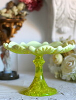 Davidson Vaseline Pearline Chippendale talpas asztalközép, 1890-es évek