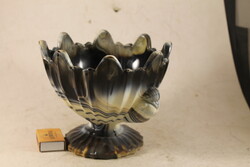 Antik ritka csurgatott opál üveg kaspó 401