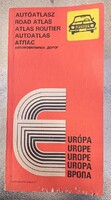 „Retro Európa autóatlasz – Kartográfiai Vállalat, többnyelvű kiadás (1970-es évek)