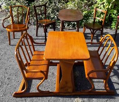 5 db. régi, Thonet gyermek bútor, szék, asztal.