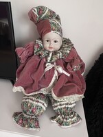 Óriási nagy porcelánfejű díszbaba 60 cm