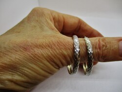 Szép nagyobb ezüst karika fülbevaló