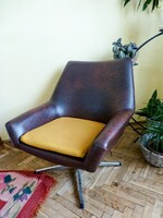 Retro bőr forgófotel