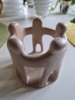 Kenyai szappankő szobor magassága 9cm, átmérője 9cm