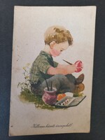 Old graphic postcard - Happy Easter! - Zsuzsa Demjén