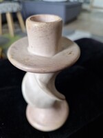 Kenyai szappankő gyertyatartó magassága 14,5cm, legnagyobb átmérője 7cm