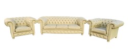 Luxus chesterfield bőr ülőgarnitúra - kitűnő állapotban B275