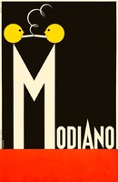 Modiano reklám plakát Bortnyik Sándor reprint régi art deco vintage cigaretta dohány poszter falikép