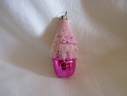 RÉGI ÜVEG KARÁCSONYFADÍSZ - HAVAS HÁZIKÓ!