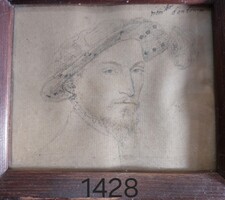 Vintage/Antique Plate Lithograph of Unknown Nobility by François Clouet Francia.1428