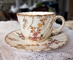 Sarreguemines Louis XV. fajansz teás csésze és alj  8.5x 6.3cm 14.5cm