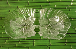 MESESZÉP "MIKASA MIRANDA"NÉMET KRISTÁLY ÜVEG OSZTOTT KÍNÁLÓ ASZTALKÖZÉP