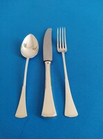 Ezüst gyerek evőeszköz készlet keresztelő készlet angol fazon