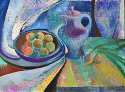 Dobi Piroska (1929-): GYÜMÖLCSÖK KÉK KANNÁVAL