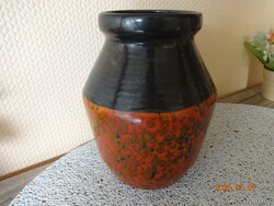 Tófej kerámia váza, 17 cm magas, hibátlan